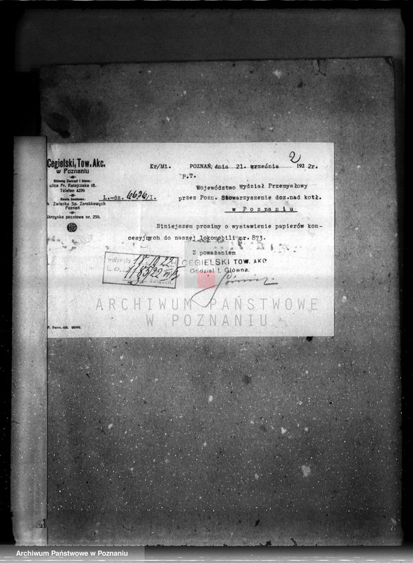 Obraz 6 z jednostki "Fabryka H. Cegielski w Poznaniu T. A. nr porz. kotła 239"