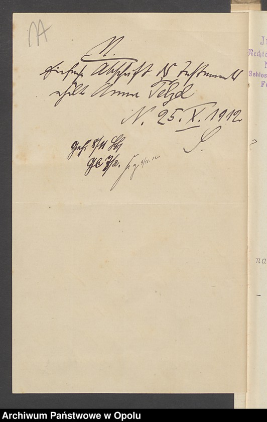image.from.unit.number "Verfügung von Todes wegen der Witwe Anna Pelzel geb[orene] Hischer in Neustadt"