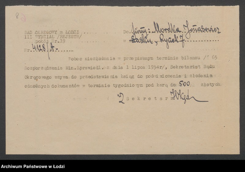 Obraz 10 z jednostki "Mordka Jonasewicz- sprzedaż skóry"