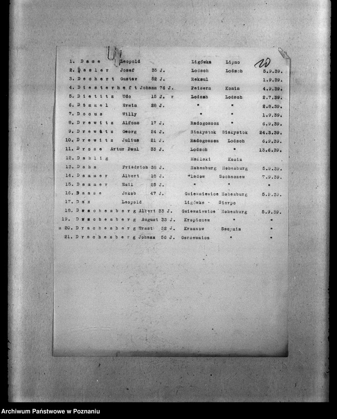 Obraz 14 z jednostki "Zweigstelle Litzmannstadt (Łódź) Alfabetinke Totenlisten"