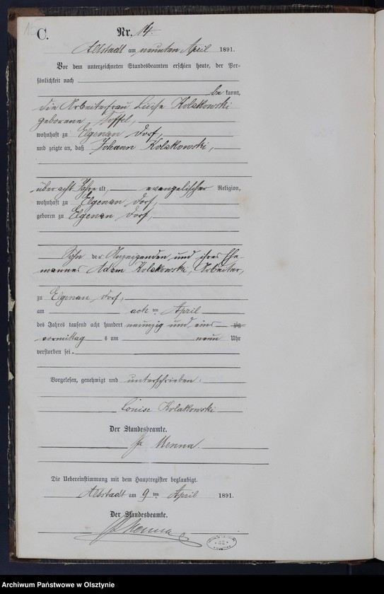 image.from.unit.number "Sterbe-Neben-Register Nr 1 - 43"