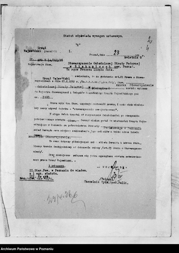 Obraz 8 z jednostki "/Stowarzyszenie ochotniczej straży pożarnej powiatu poznańskiego/ litery od B-J"