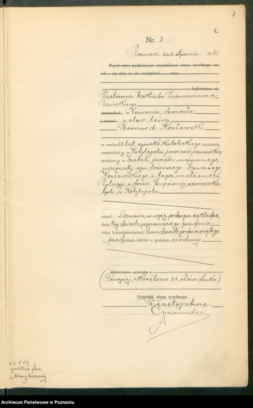 Obraz 5 z jednostki "Księga miejscowa zgonów tom I [Rejestr główny zgonów]"