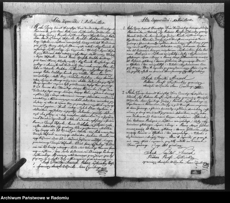 image.from.unit.number "Akta urzędnika stanu cywilnego gminy Szydłowiec z roku 1810"