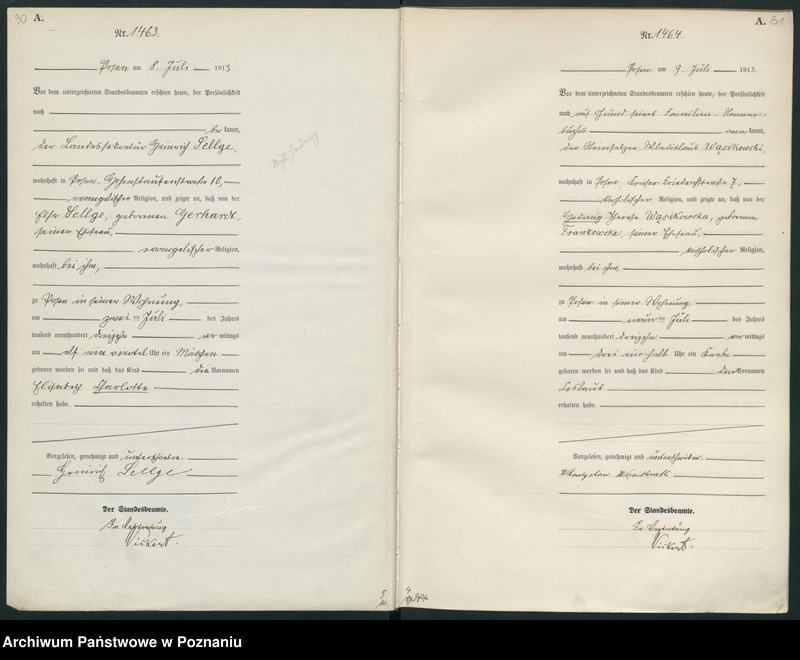 Obraz 18 z jednostki "Księga miejscowa urodzeń tom IV [Rejestr główny urodzeń]"