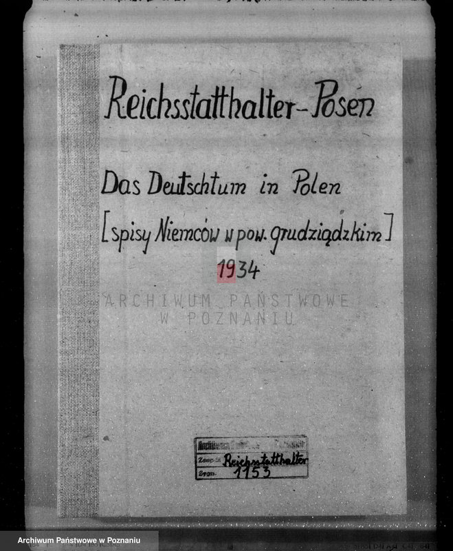 Obraz 4 z jednostki "Das Deutschtum in Polen - spisy Niemców w powiecie grudziądzkim"