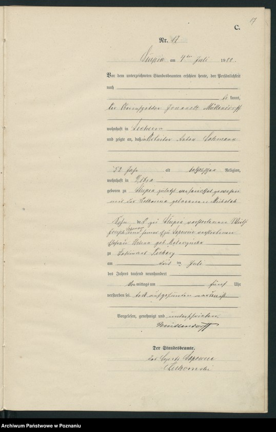 Obraz 20 z jednostki "Sterbe-Haupt-Register"