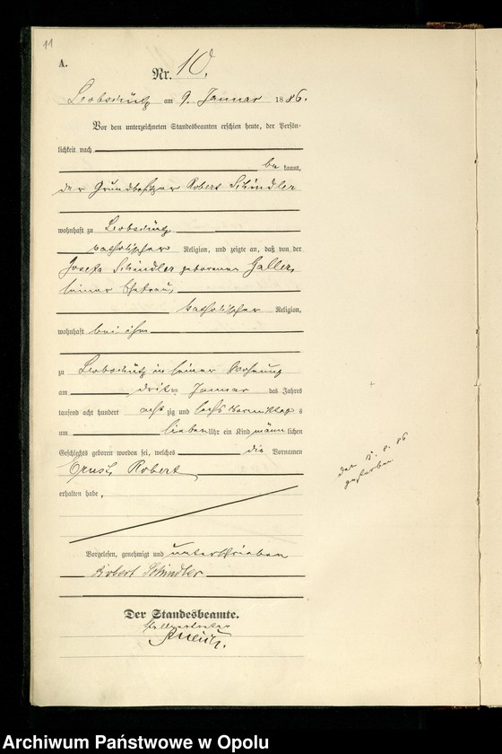 image.from.unit.number "Geburts-Register (Haupt-Register) 1886 (Głubczyce)"