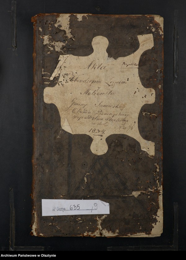 image.from.unit.number "Akta Urodzenia, Zeyścia y Małżeństw Gminy Janowskiey Obwodu Przasnyskiego Wojewodztwa Płockiego za Rok 1834"