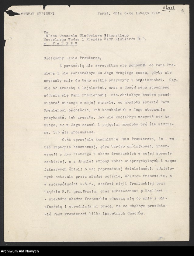 image.from.unit.number "Działalność polityczna i wojskowa Władysława Sikorskiego jako premiera Rządu RP na emigracji i Naczelnego Wodza. T. II. Poparcie programu nowego rządu przez Polonię z Chicago. Sprawa ewakuacji wojskowych polskich z Francji. Korespondencja. Memoriał S. Ołpińskiego: "W odpowiedzi na krążące plotki i zarzuty"."