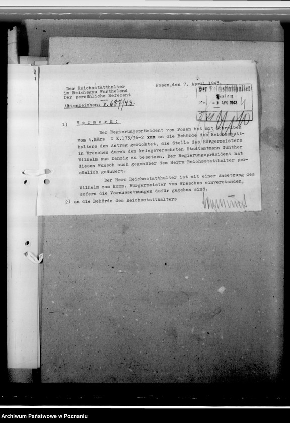 Obraz 8 z jednostki "Wilhelm, Günther - burmistrz we Wrześni"