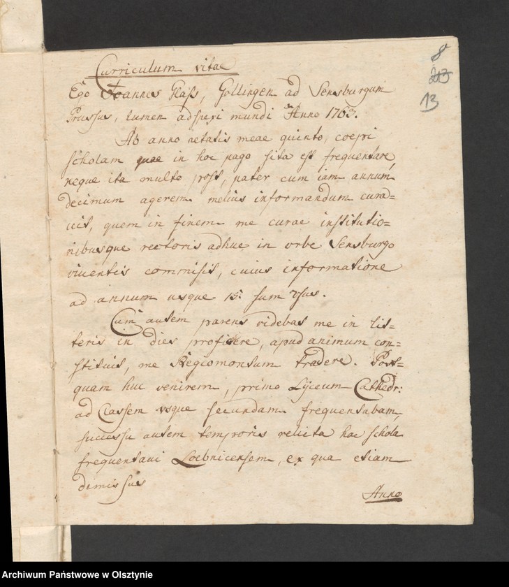 image.from.unit.number "Acta des Etats-Ministeriums zu Königsberg [Królewiec]. Die Catecheten Stelle in Malga [Małga]. Wegen der in Vorschlag gebrachten Einziehung"