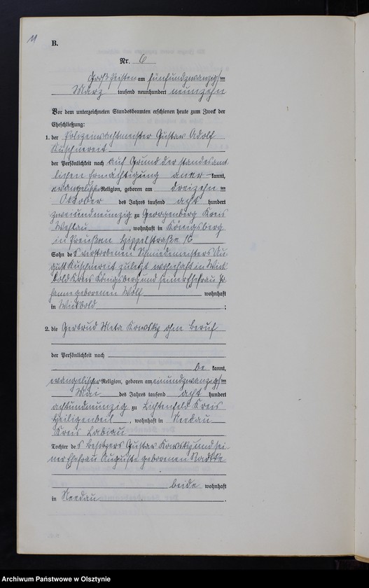 image.from.unit.number "Heiraths-Neben-Register Nr 1 - 27 [ Księga małżeństw - wtóropis ]"