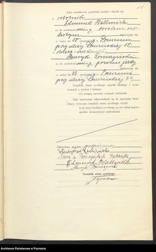 Obraz 13 z jednostki "Księga miejscowa małżeństw tom III [Rejestr główny małżeństw]"