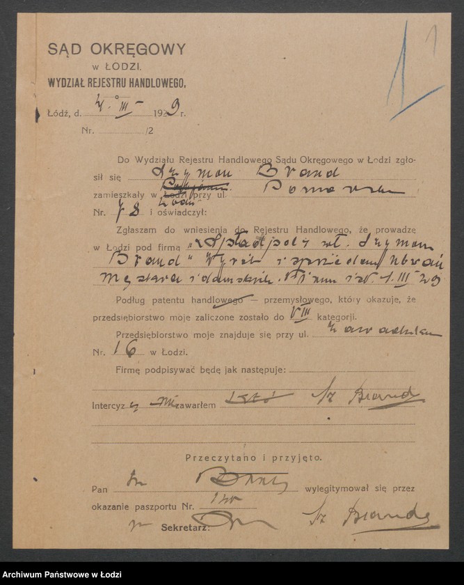 Obraz 3 z jednostki "Szymon Brand- wyrób i sprzedaż ubrań damskich i męskich"