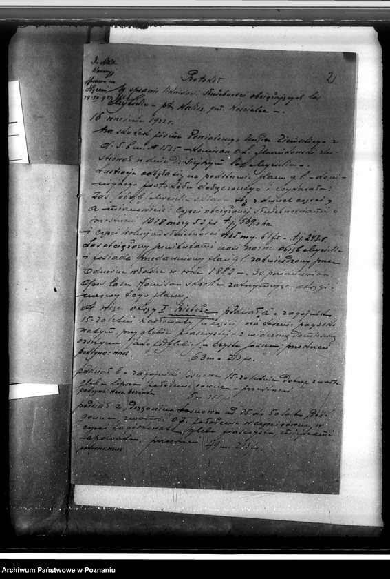 Obraz 6 z jednostki "Sprawa likwidacji serwitutów w lasach majątku Mycielin własność A. Doruchowskiego gmina Kościelec powiat kaliski"