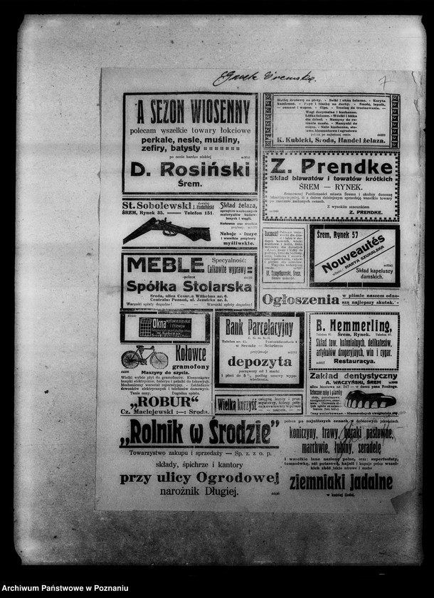Obraz 12 z jednostki "Wycinki prasowe [Gazeta Poznańska, Ziemia lubelska] na tematy wojny 1918 rok, mapa terenu wojny z Rosją [1914- 1916], ogłoszenia i dwie karty kolorowe na temat pożyczki wojennej, odezwa dowództwa wojsk niemieckich do Polaków w Królestwie Polskim, rozporządzenia w prasie dotyczące aprowizacji w czasie wojny [1915 r.]. Gazeta Gdańska 22 VI 1918 r."