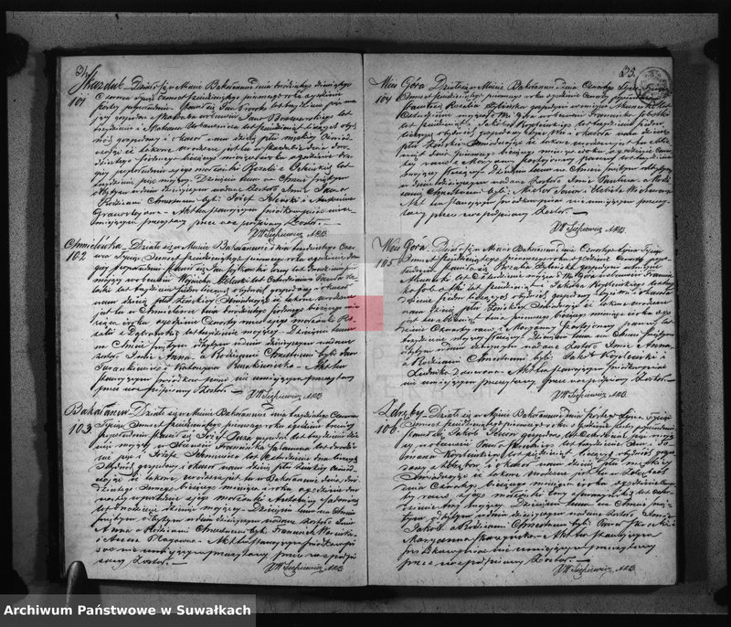 image.from.unit.number "Duplikat Aktów Urodzonych zaślubionych i Zejscia Parafii Bakałarzewo za rok 1861 sporządzony"