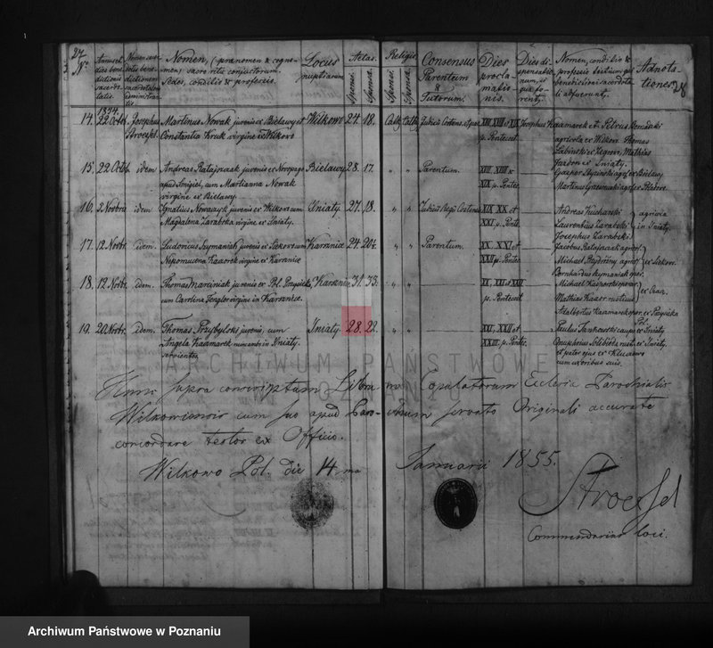 Obraz 18 z jednostki "Liber baptisatorum, copulatorum, mortuorum"