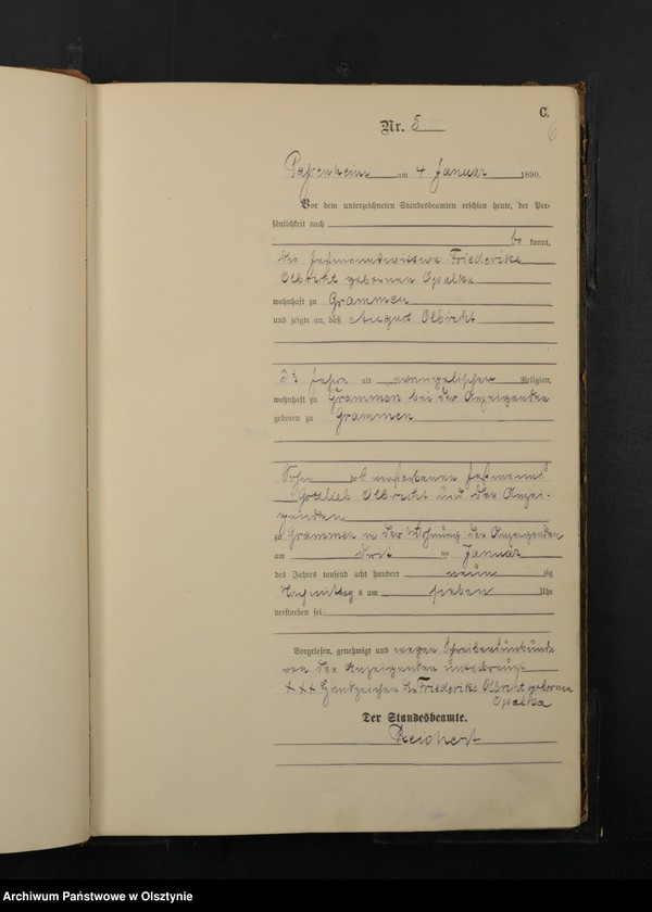 image.from.unit.number "Sterbe-Haupt-Register Nr 1 - 205"