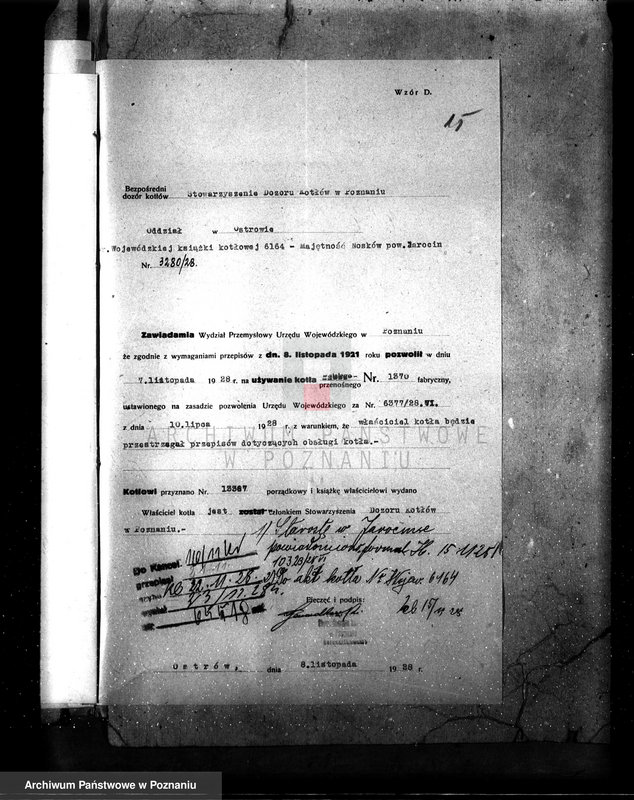 Obraz 19 z jednostki "Kolejka polna w Parzęczewie pow. jarociński własność Fischer - Mollard nr fabr 1370, nr woj. 6164"