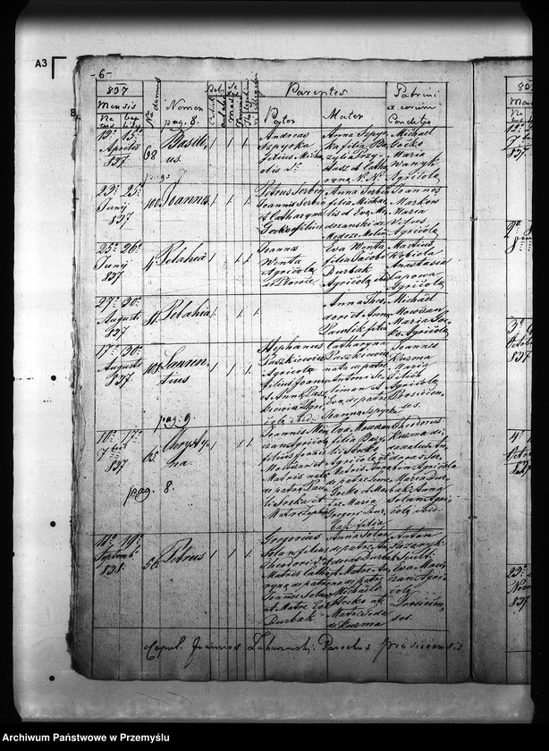 Obraz 10 z jednostki "[Kopie ksiąg metrykalnych parafii Prusiek z filią Sanoczek (dekanat Sanok)]"