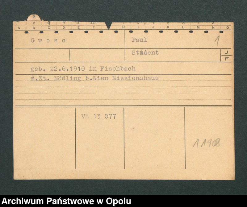 Obraz 3 z jednostki "[Gwosc Paul, ur. 22.6.1910 Fischbach]"