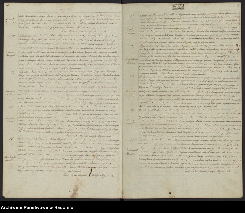 Obraz 9 z jednostki "Duplikat akt religijno cywilnych gminy i parafii Magnuszew służący na rok 1833"