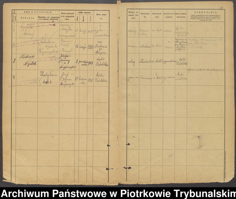 Obraz 9 z jednostki "[Księga ludności stałej gminy Ręczno wsi: Dąbie Podstolskie]"