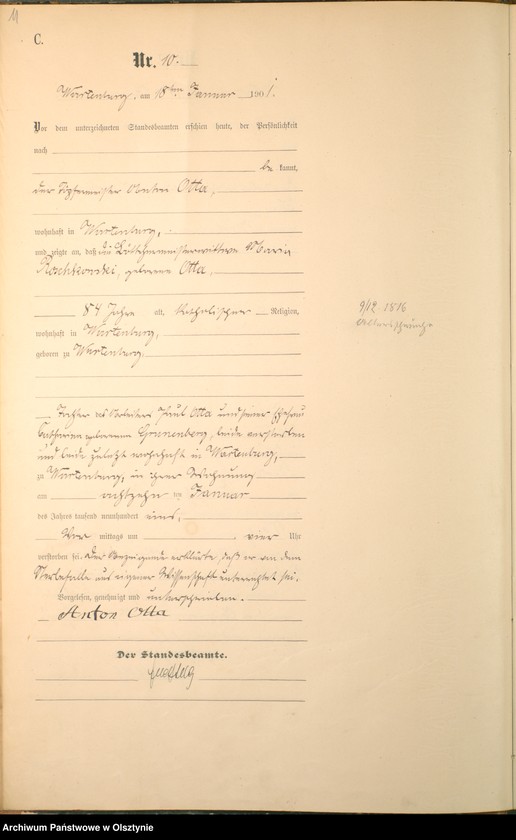 image.from.unit.number "Sterbe-Haupt-Register Nr 1 - 125"