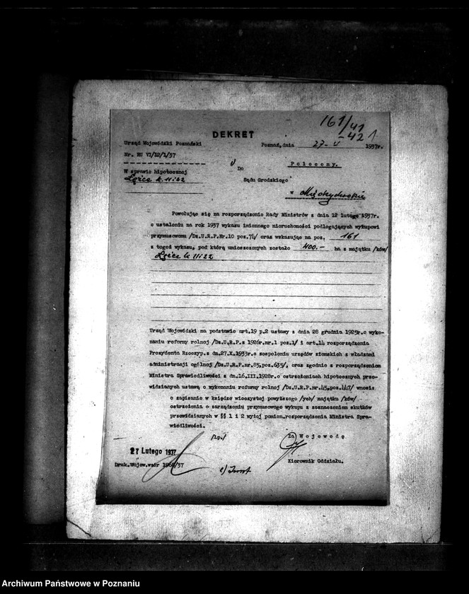 Obraz 5 z jednostki "/Przymusowy wykup majątku Łężce powiatu międzychodzkiego/"