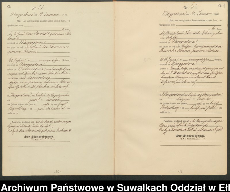 image.from.unit.number "Sterbe-Haupt-Register des Königlichen Preussischen Standes-Amtes Stadtgemeinde Marggrabowa Kreis Oletzko"