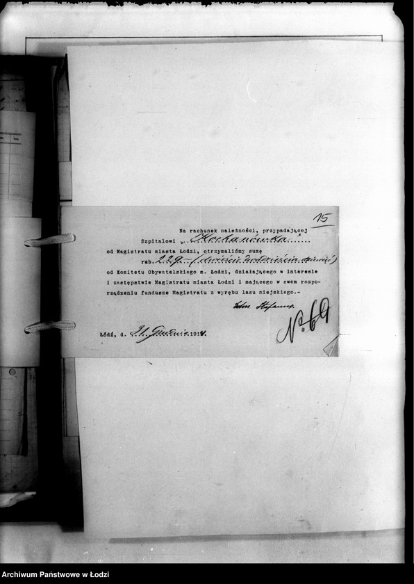 Obraz 18 z jednostki "Rachunki Szpitala "Kochanówka" Lit. "P". Dostawa ludzi Biura Pośrednictwa Pracy lit. "R""