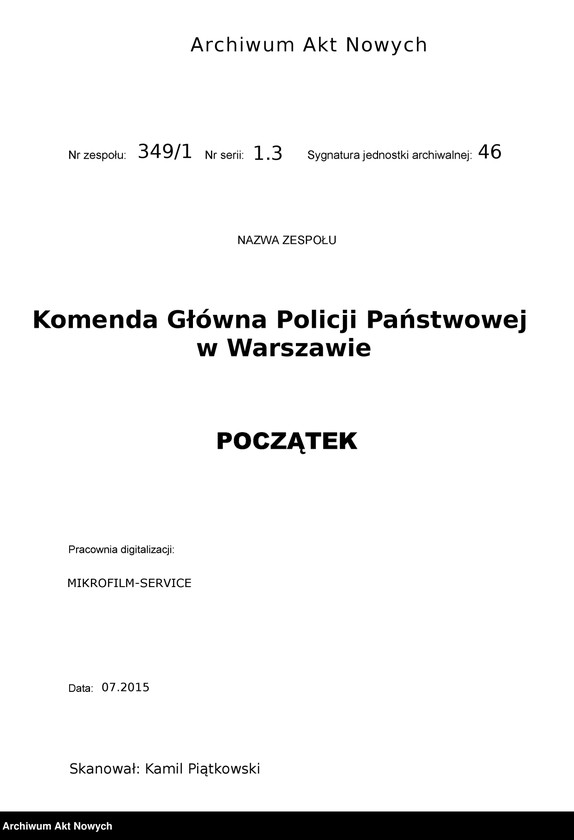 image.from.unit.number "[Kontrola Referatu Łączności Wydziału Organizacyjno - Wyszkoleniowego. Protokół, notatki.]"