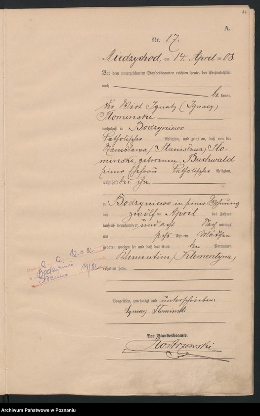 Obraz 20 z jednostki "Geburts-Haupt-Register"