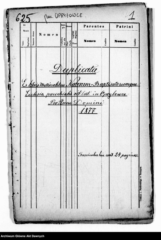 image.from.unit.number "Parafia: Opryłowce. Dekanat: Tarnopol. Kopie z ksiąg metrykalnych ur., śl., zg. dla całej parafii (Opryłowce i pozostałe wsie)."