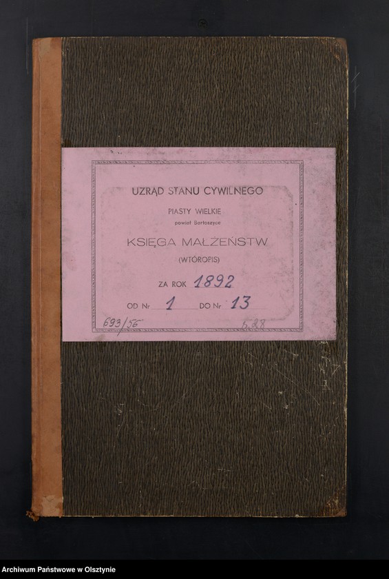 image.from.unit.number "Heiraths-Neben-Register Nr 1 - 13"