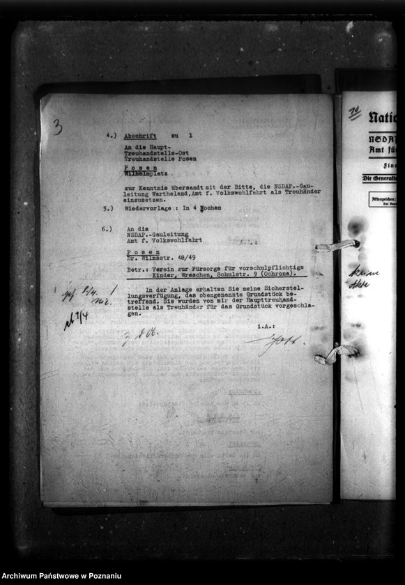 Obraz 7 z jednostki "Verein zur Fürsorge für vorschulpflichtinge Kinder, Wreschen, Schulstrasse 9."