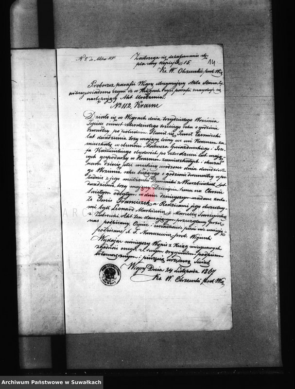 image.from.unit.number "Dowody do Aktów Małżeństwa Parafii Kaletnik Roku 1867"