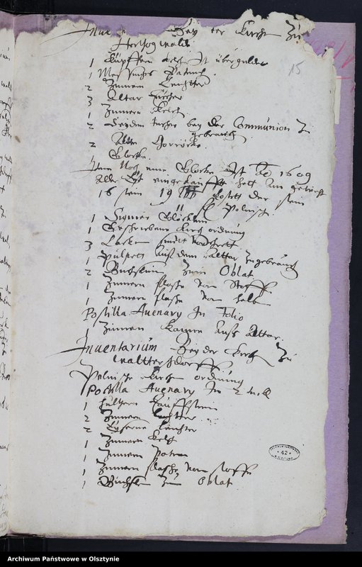 image.from.unit.number "Kirchen Rechnung des Kirchspiels Herzogswalde"