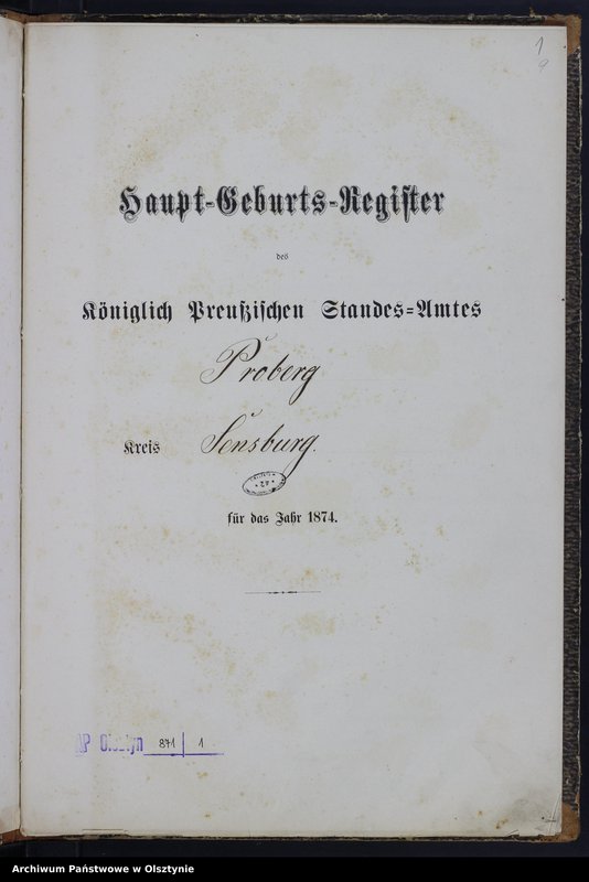 Obraz 3 z jednostki "Haupt-Geburts-Register Nr 1 - 19"