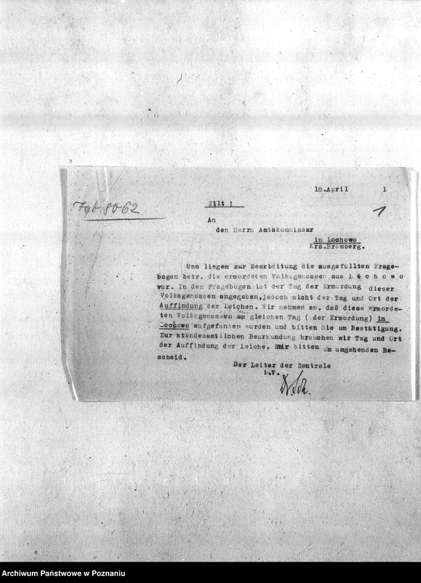 Obraz 5 z jednostki "Amtliche Meldungen Gemeinde Łochowo (Łoskowo). Kreis Bromberg (Bydgoszcz)"