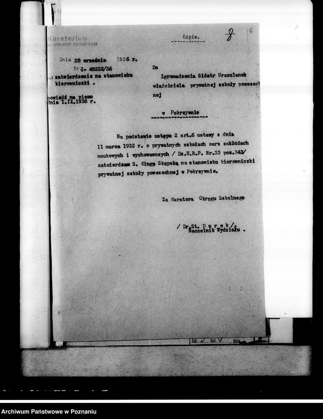 Obraz 10 z jednostki "Prywatna Szkoła Powszechna SS. Urszulanek w Pokrzywnie"