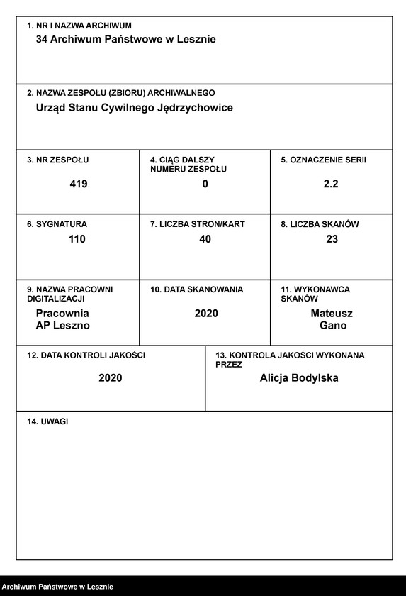 Obraz 1 z jednostki "[Księga małżeństw]"