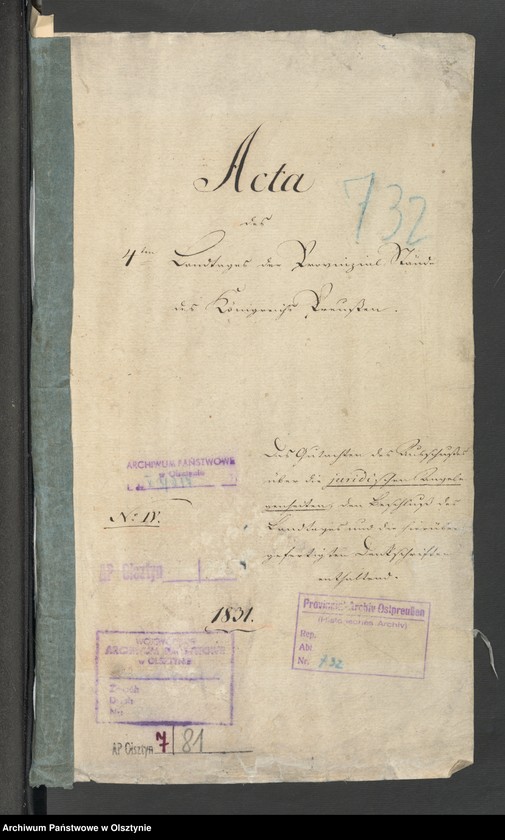 image.from.unit.number "Acta des 4ten Landtages der Provinzial Stände des Königreichs Preußen. Das Gutachten des Ausschußes über die juridischen Angelegenheiten, den Beschluß des Landtages und die hierüber gefertigten Denkschriften enthaltend"
