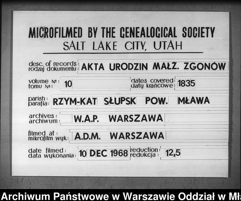 image.from.unit.number "Akta urodzeń, małżeństw i zgonów"