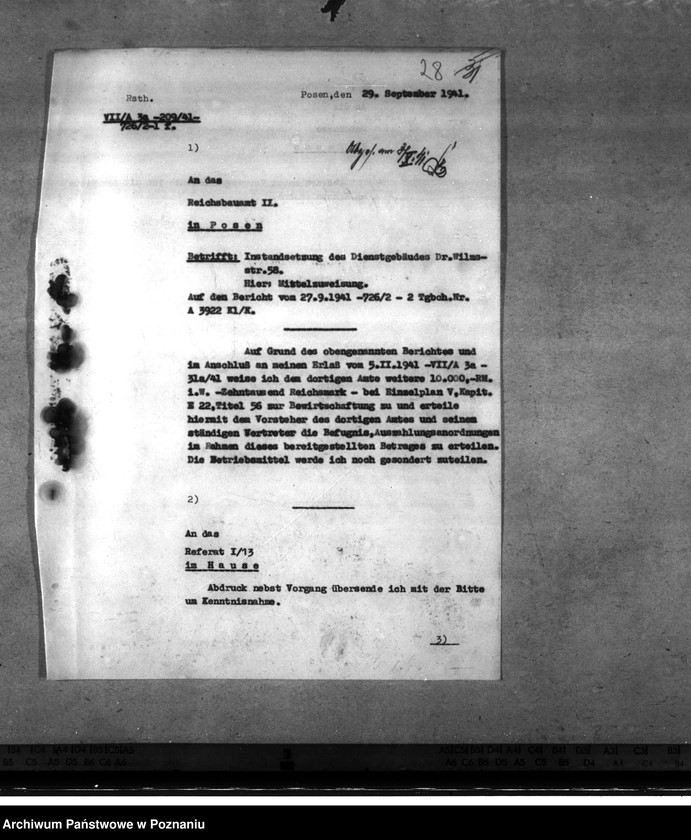 Obraz 19 z jednostki "Dienstgebäude des Reichsstatthälters Dr. Wilmsstrasse 58 - Poznań"