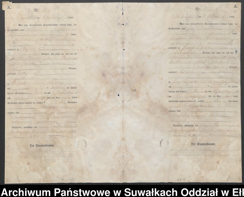 image.from.unit.number "[Geburts-Haupt-Register des Königlichen Preussischen Standes-Amtes Belzonzen Kreis Johannisburg]"