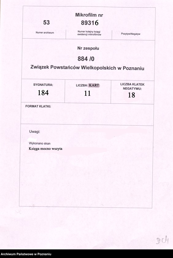 Obraz 16 z jednostki "Poznań miasto - spis bezrobotnych członków."
