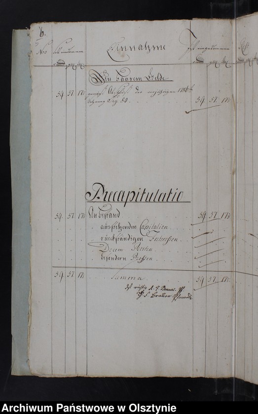 image.from.unit.number "Jahr Kirchen Rechnung der Silberbachschen Kirche aller Einnahme und Ausgabe wie auch Bau-Rechnung"
